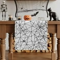 thumbnail image 1 of Table Runner Dresser Scarves 72 Inch Long,Halloween Abstract Spiderweb Linen Dining Table Runners Lines Black White Tabletop Scarf for Wedding Holiday Party Kitchen, 1 of 9