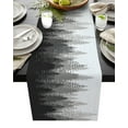 thumbnail image 1 of Table Runner Dresser Scarves 72 Inch Long, Modern Art Forest Trees Shadow Scene Linen Dining Table Runners Gradient Black Grey White Tabletop Scarf for Wedding Holiday Party Kitchen, 1 of 7