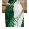 thumbnail image 1 of Table Runner Dresser Scarves 72 Inch Long,Natural Abstract Marble Rock Linen Dining Table Runners Emerald Green Stone Gold Crack Tabletop Scarf for Wedding Holiday Party Kitchen, 1 of 9