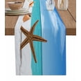 thumbnail image 1 of Table Runner Dresser Scarves 72 Inch Long, Ocean Beach Theme Starfish Seashell Linen Dining Table Runners Blue Sky Clear Water Tabletop Scarf for Wedding Holiday Party Kitchen, 1 of 7