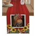 thumbnail image 1 of Table Runner Dresser Scarves 90 Inch Long, Farm Rooster Red Barn Blossom Sunflowers Linen Dining Table Runners Rustic Country Tabletop Scarf for Wedding Holiday Party Kitchen, 1 of 7
