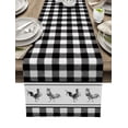 thumbnail image 1 of Table Runner Dresser Scarves 90 Inch Long, Farmhouse Buffalo Checker Rooster Linen Dining Table Runners Rustic Watercolor Animal Art Tabletop Scarf for Wedding Holiday Party Kitchen, 1 of 7