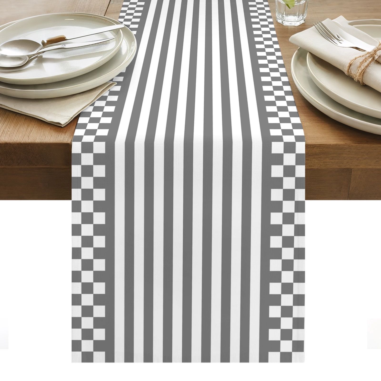 Table Runner Dresser Scarves 90 Inch Long,Minimalist Parallel Line ...