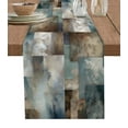 thumbnail image 1 of Table Runner Dresser Scarves 90 Inch Long, Modern Abstract Superposition Linen Dining Table Runners Cloudy Misty Splice Texture Tabletop Scarf for Wedding Holiday Party Kitchen, 1 of 7