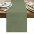 thumbnail image 1 of Table Runner Dresser Scarves 90 Inch Long,Pure Color Green Linen Dining Table Runners, 1 of 9