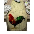 thumbnail image 1 of Table Runner Dresser Scarves 90 Inch Long, Rustic Farmhouse Animals Rooster Linen Dining Table Runners Vintage Old Newspaper Tabletop Scarf for Wedding Holiday Party Kitchen, 1 of 7