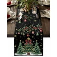 thumbnail image 1 of Table Runner Dresser Scarves 90 Inch Long,Xmas Pine Tree Holly Berry Linen Dining Table Runners, 1 of 9