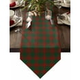 thumbnail image 1 of Table Runner Dresser Scarves Christmas Classic Retro Tartan Plaid Cotton Linen Burlap Table Cover Green and Red Lattice Table Runners for Family Kitchen Dining Holiday Party Banquet Decor, 1 of 5