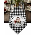 thumbnail image 1 of Table Runner Dresser Scarves Christmas Farmhouse Animals Cow Pig Rooster Cotton Linen Burlap Table Cover Rustic Buffalo Grid Table Runners for Family Kitchen Dining Holiday Party Banquet Decor, 1 of 5