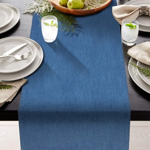 Table Runner Fall Denim for Parties Gatherings Daily Use Ideal Runner for Table Dinning Room and Kitchen Table Blue Table Runner