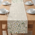 thumbnail image 1 of Table Runner Floral Print Water-Repellent Linen-Like Decorative Strip for Dining and Home, 1 of 6