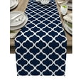 thumbnail image 1 of Table Runner Geometric Morocco Pattern Table Decoration for Kitchen Dinning Navy Blue Abstract Table Decoration for Indoor Outdoor Party Wedding Decor 13x90 Inch, 1 of 7