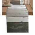 thumbnail image 1 of Table Runner Gray White Stripes Table Decoration for Kitchen Dinning Wood Background Table Decoration for Indoor Outdoor Party Wedding Decor 13x72inch, 1 of 7
