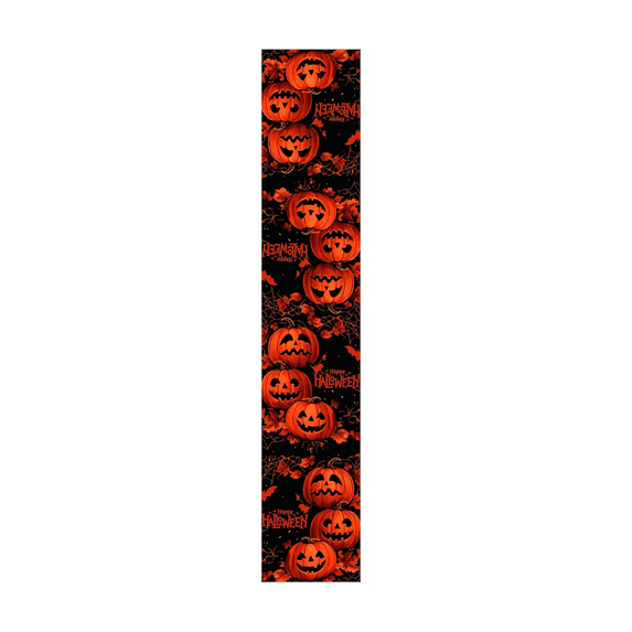 Table Runner Jack O Lantern Printed Single Piece for Halloween Home Dining Decor