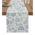 thumbnail image 1 of Table Runner Light Blue Pastoral Flowers Table Decoration for Kitchen Dinning Farmhouse Floral Table Decoration for Indoor Outdoor Party Wedding Decor 13x90 Inch, 1 of 7