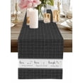 thumbnail image 1 of Table Runner Live Love Laugh Table Runners Black Buffalo Plaid Cotton Linen Dresser Scarf Kitchen Dining Table Decor for Home Dinner Party Decor 13x36 Inch, 1 of 9