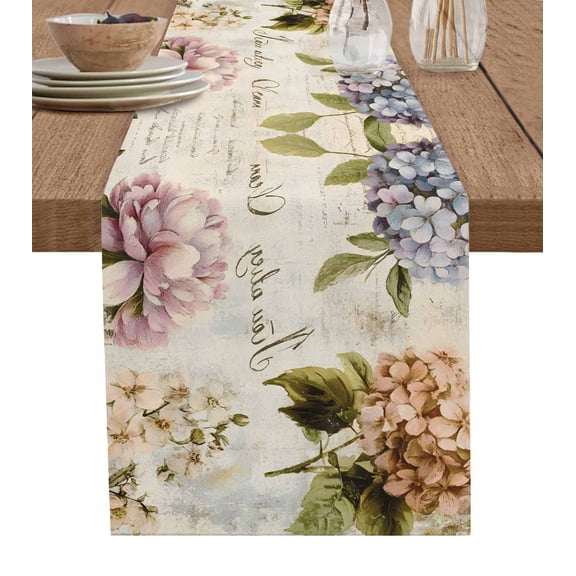 Table Runner Monstera Palm Table Decoration for Kitchen Dinning Floral Bird Spring Nature Table Decoration for Indoor Outdoor Party Wedding Decor 13x90inch
