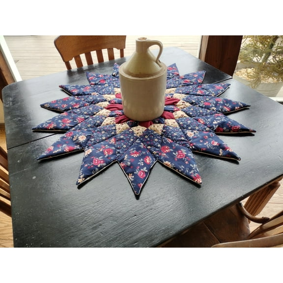 Table Runner Pattern | Table Topper Pattern | Dahlia Star Centerpiece Pattern