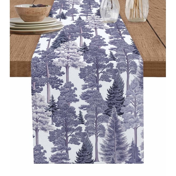 Table Runner Pine Tree Table Decoration for Kitchen Dinning Forest Tree Table Decoration for Indoor Outdoor Party Wedding Decor 13x72 Inch