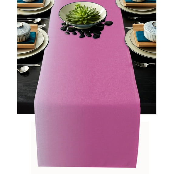 Table Runner Pink Ombre Table Decoration for Kitchen Dinning Gradient Gradual Color Table Decoration for Indoor Outdoor Party Wedding Decor 13x72 Inch