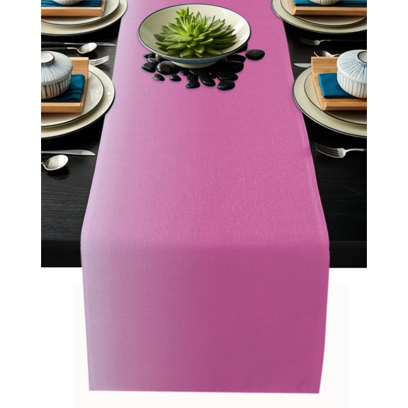 Table Runner Pink Ombre Table Decoration for Kitchen Dinning Gradient Gradual Color Table Decoration for Indoor Outdoor Party Wedding Decor 13x72 Inch