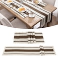 thumbnail image 1 of 12"x70" Table Runner, Yamaziot Tassels Washable Fabric Rectangle Dining Table Mats, Table Flag, Beige, 1 of 8