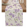 thumbnail image 1 of Table Runner Purple Flowers Table Decoration for Kitchen Dinning Spring Flowers Pastoral Table Decoration for Indoor Outdoor Party Wedding Decor 13x90 Inch, 1 of 7