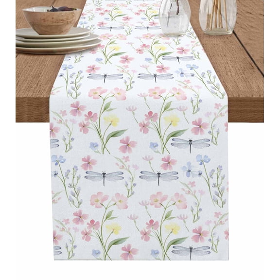 Table Runner Sage Green Leaves Berries Table Decoration for Kitchen Dinning Retro Eucalyptus Leaf Table Decoration for Indoor Outdoor Party Wedding Decor 13x90inch