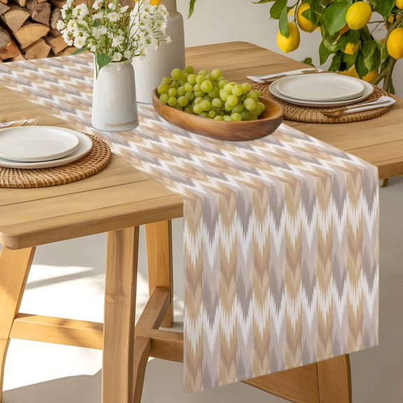 Table Runner Southwest Ethnic Group Pattern Dresser Scarves 13x36 Inch,Linen Table Runners Abstract Geometric Art Tablerunner for Home Dining Indoor Outdoor Wedding Party Tabletop Decor