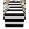 thumbnail image 1 of Table Runner Stripe Black White Table Decoration for Kitchen Dinning Geometric Table Decoration for Indoor Outdoor Party Wedding Decor 13x72inch, 1 of 7