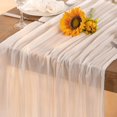 thumbnail image 1 of Table Runner Summer Sheer  Cloth Table Runner  Gauze  Summer Table Decorations for Wedding Bridal Girl Baby Shower Sweet  Party Decor, 1 of 6
