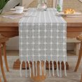 thumbnail image 1 of Table Runner Table Runner Boho Table Runner Linen table pants Fall Table Runner for Dresser Coffee table Dining room (13 "" x72") - grey, 1 of 5