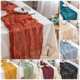 thumbnail image 1 of Table Runner Translucent Tablecloth Solid Color Design Machine Washable Non-Fading Dinning Table Mat Tablecloth Party Decoration, 1 of 8