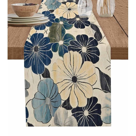 Table Runner Tropical Forest Table Decoration for Kitchen Dinning Monstera Palm Tree Table Decoration for Indoor Outdoor Party Wedding Decor 13x72inch