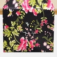 thumbnail image 1 of Table Runner for Dining Table, Black Japanese Print Floral Table Linen - Home Decor, 1 of 7