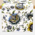 thumbnail image 1 of Table Runner for Dining Table, White Japanese Print Floral Table Linen - Home Decor, 1 of 7
