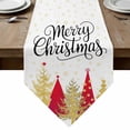 thumbnail image 1 of Table Runners 108 Inches Long, Christmas Tree Cotton Linen Kitchen Dining Coffee Table Runner for Party Home Decor, Red Xmas Tree Winter Snowflakes Abstract Tabletop Dresser Scarves 13x108 Inch, 1 of 9