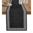 thumbnail image 1 of Table Runners 108 Inches Long Dress Scarves, Black Retro Greek Key Farmhouse Coffee/Dining/Kitchen Table Runner for Living Room, Greece Ancient Rustic Geometric 13x108 Inch, 1 of 7