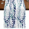 thumbnail image 1 of Table Runners 108 Inches Long Dress Scarves, Blue Weeping Eucalyptus Farmhouse Coffee/Dining/Kitchen Table Runner for Living Room, Spring Summer Farmhouse Leaves 13x108 Inch, 1 of 9