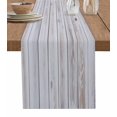 thumbnail image 1 of Table Runners 108 Inches Long Dress Scarves, Brown Wood Plank Farmhouse Coffee/Dining/Kitchen Table Runner for Living Room, Vertical Vintage Striped Grain 13x108 Inch, 1 of 7