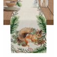 thumbnail image 1 of Table Runners 108 Inches Long Dress Scarves, Christmas Squirrel Farmhouse Coffee/Dining/Kitchen Table Runner for Living Room, Winter Xmas Pine Cones Plants 13x108 Inch, 1 of 7