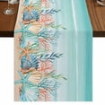 thumbnail image 1 of Table Runners 108 Inches Long Dress Scarves, Coastal Beach Farmhouse Coffee/Dining/Kitchen Table Runner for Living Room, Ocean Wave Summer Sea Starfish Coral Teal Beige 13x108 Inch, 1 of 9