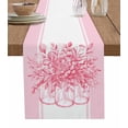 thumbnail image 1 of Table Runners 108 Inches Long Dress Scarves, Eucalyptus Pink Farmhouse Coffee/Dining/Kitchen Table Runner for Living Room, Stripes Bottle Flower Cactus Plant 13x108 Inch, 1 of 7