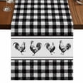 thumbnail image 1 of Table Runners 108 Inches Long Dress Scarves, Farmhouse Black Plaid Farmhouse Coffee/Dining/Kitchen Table Runner for Living Room, Vintage Country Cock Checkered 13x108 Inch, 1 of 9