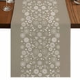 thumbnail image 1 of Table Runners 108 Inches Long Dress Scarves, Japanese Farmhouse Coffee/Dining/Kitchen Table Runner for Living Room, Grey Simple Traditional Flowers Leaves Pattern 13x108 Inch, 1 of 9