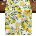 thumbnail image 1 of Table Runners 108 Inches Long Dress Scarves, Lemon Farmhouse Coffee/Dining/Kitchen Table Runner for Living Room, Yellow Fruits Summer Watercolor Botanical Leaf Plant 13x108 Inch, 1 of 9