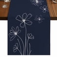 thumbnail image 1 of Table Runners 108 Inches Long Dress Scarves, Navy Blue Farmhouse Coffee/Dining/Kitchen Table Runner for Living Room, Spring Flora 13x108 Inch, 1 of 9