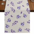 thumbnail image 1 of Table Runners 108 Inches Long Dress Scarves, Purple Olive Leaves Farmhouse Coffee/Dining/Kitchen Table Runner for Living Room, Spring Pastoral Branches Plants Beige 13x108 Inch, 1 of 9