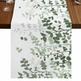 thumbnail image 1 of Table Runners 108 Inches Long Dress Scarves, Sage Green Leaves Farmhouse Coffee/Dining/Kitchen Table Runner for Living Room, Summer Botanical 13x108 Inch, 1 of 9