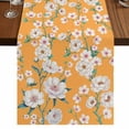 thumbnail image 1 of Table Runners 108 Inches Long Dress Scarves, Spring Botanical Farmhouse Coffee/Dining/Kitchen Table Runner for Living Room, Watercolor Floral Flowers Botanical Yellow 13x108 Inch, 1 of 9
